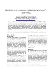 Classification of Arrhythmia Using Machine Learning Techniques