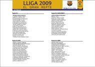 Equip V1 Equip V2 SAN IGNACI Equip V3 AES ... - FC Barcelona