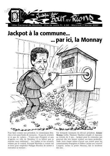 Prix de vente Fr. 4.50 - Carnaval de Monthey