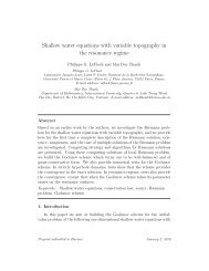 Shallow water equations with variable topography in the resonance ...