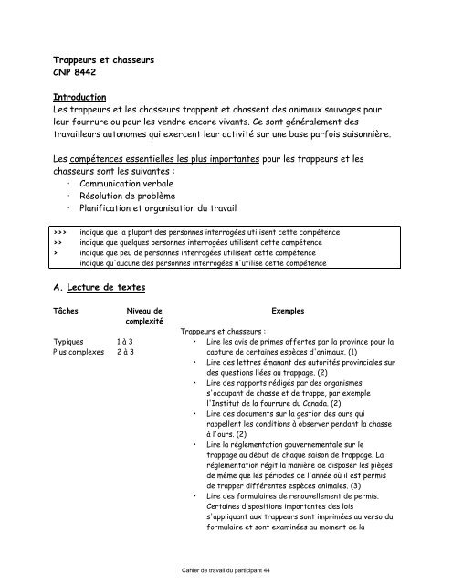 Itinéraire autochtone en compétences essentielles: - Douglas College