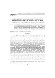 the conservation of species bellevalia sarmatica - Journal of Plant ...