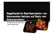 Regelbasierte Repräsentation von Neuronalen Netzen auf Basis ...