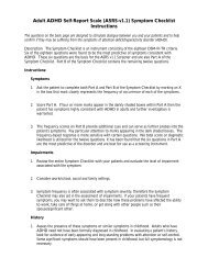 Adult ADHD Self-Report Scale (ASRS-v1.1) Symptom Checklist ...