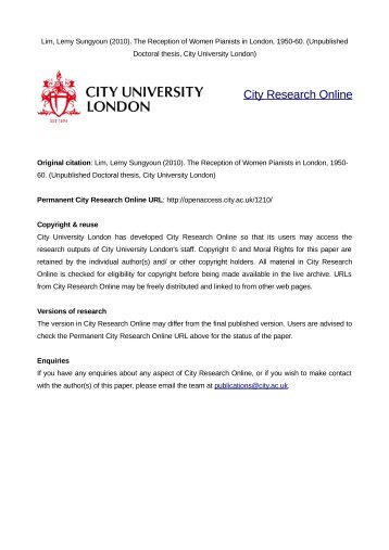 Download - City Research Online - City University