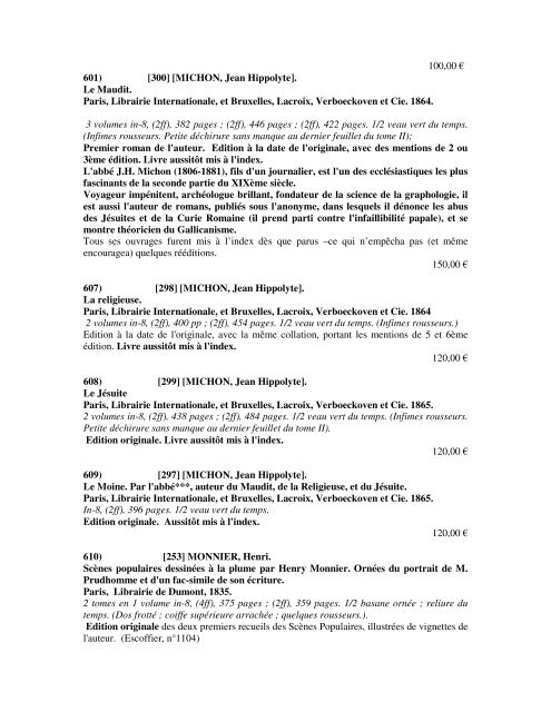 le catalogue pdf cliquez - Bibliorare