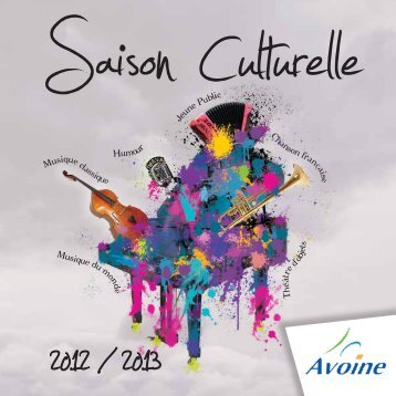 Plaquette de la saison culturelle 2012-2013 12-13 - Mairie d'Avoine