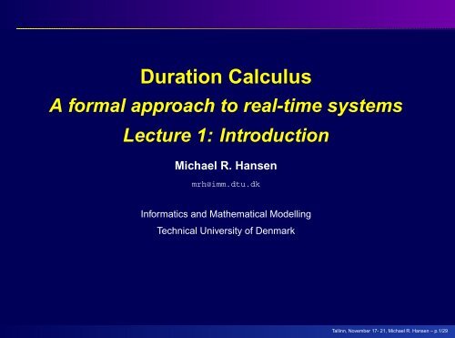 Duration Calculus