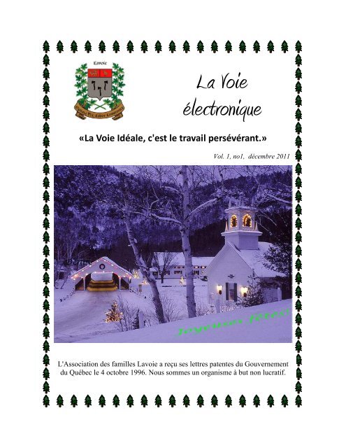 le Bulletin déc. 2011 - association famille lavoie