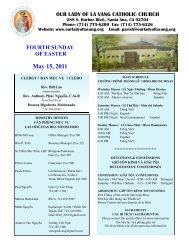 May 15, 2011 - Our Lady of Lavang Parish