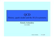 History, quark model and the SU(3)-symmetry