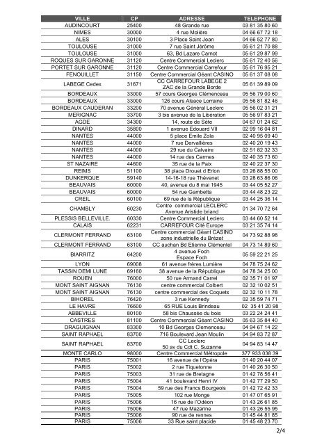 Liste des salons participants à l'opération chèques cadeaux 40 ...