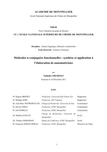 Molécules π-conjuguées fonctionnelles - ENSCM Central ...