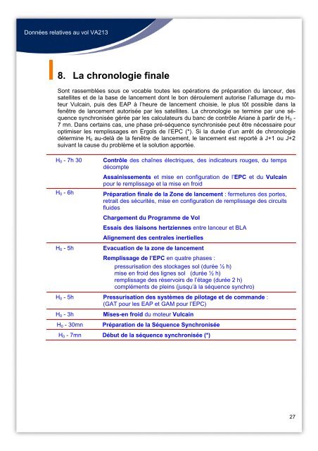 Dossier de vol - Astrium - EADS