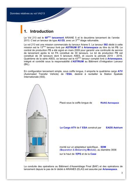 Dossier de vol - Astrium - EADS