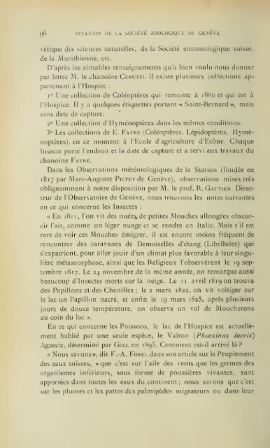 En voici des archives - Société Zoologique de Genève