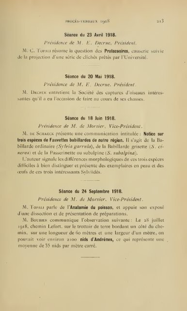 En voici des archives - Société Zoologique de Genève