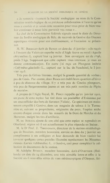 En voici des archives - Société Zoologique de Genève