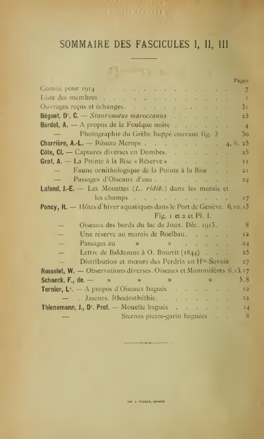 En voici des archives - Société Zoologique de Genève