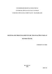 sistema de processamento de transações para o setor têxtil - Projeto ...