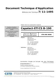 Document Technique d'Application Capatect-ETICS B-190 - CSTB