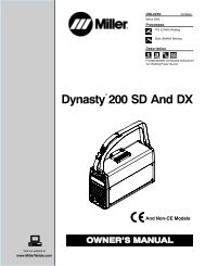 Dynasty 200 SD And DX - Miller Electric