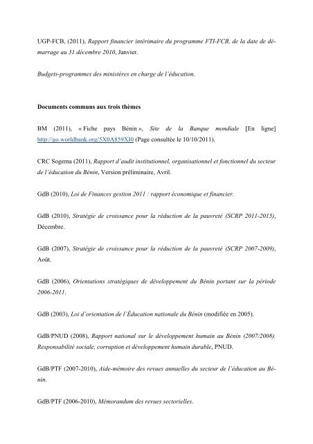 Annexes - Agence Française de Développement