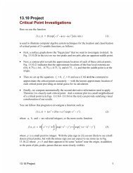 13.10 Project Critical Point Investigations