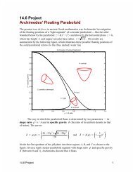 14.6 Project Archimedes' Floating Paraboloid