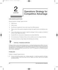 Operations Strategy for Competitive Advantage
