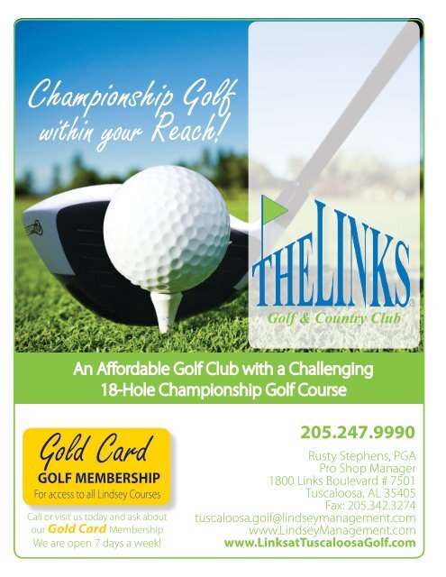 Brochure - The Links at Tuscaloosa Golf Course