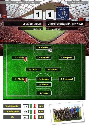 US Baguer-Morvan FC Marcillé Bazouges St Remy Noyal