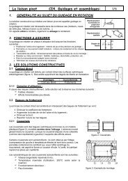 La liaison pivot CI4, Guidages et assemblages: