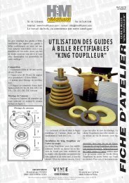 Guide à billes de toupie rectifiables King toupilleur ... - HM diffusion