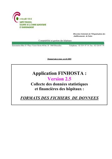 Application FINHOSTA : Version 2.5