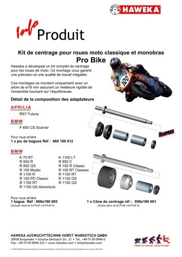 Centrage des roues MOTO ProBike - Equipac.fr