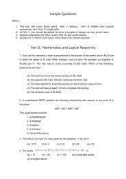 Sample Questions for CLD/EHD entrance exam