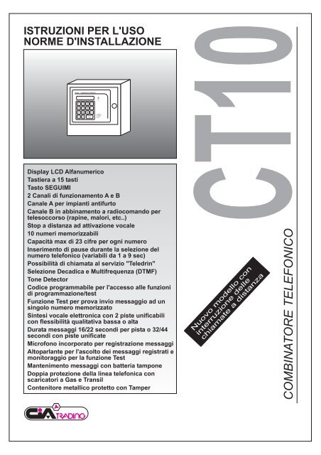 ct10 combina t ore telefonico - CIA Trading Srl