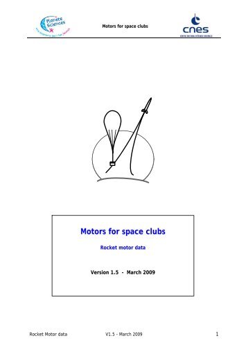 Motors for space clubs - Planète Sciences