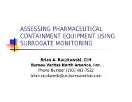 assessing pharmaceutical containment equipment using surrogate