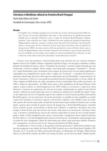 Literatura e hibridismo cultural na fronteira Brasil-Paraguai - Congreso