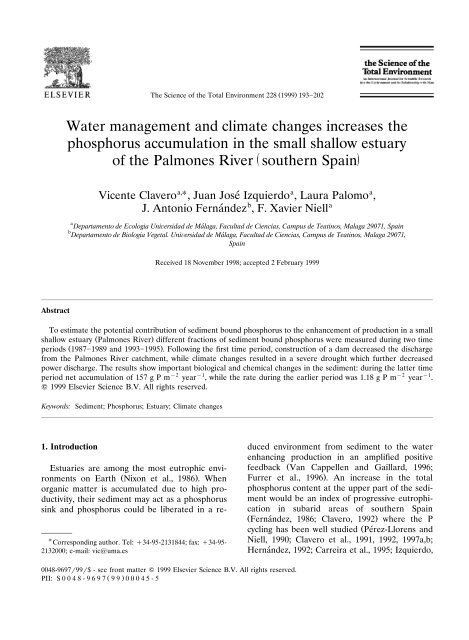 Water management and climate changes increases the phosphorus ...