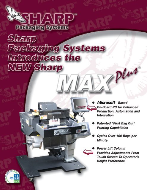 Download Sharp Max Plus Packaging System Data Sheet