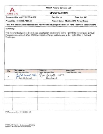 STP-ECRTS EXHAUST VENTILATION EQUIPMENT ASME AG-1a ...