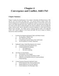 Chapter 4 Convergence and Conflict, 1660-1763