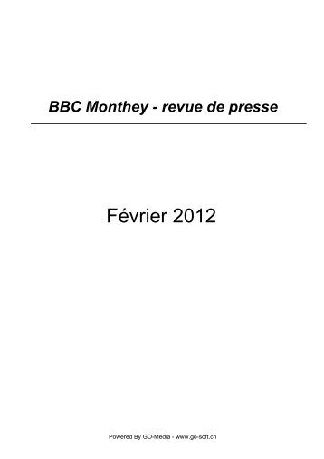 Février 2012 - BBC Monthey