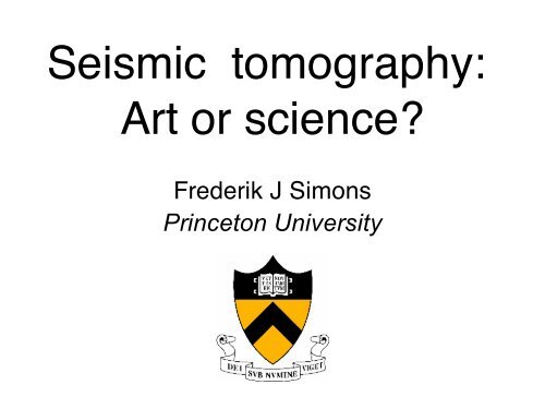 Tomography Frederik Simons