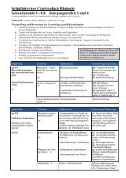 Lehrplan Biologie Sekundarstufe I - Couven-Gymnasium Aachen