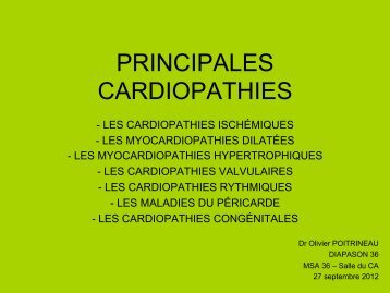 PRINCIPALES CARDIOPATHIES