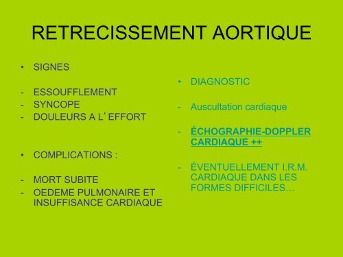 PRINCIPALES CARDIOPATHIES